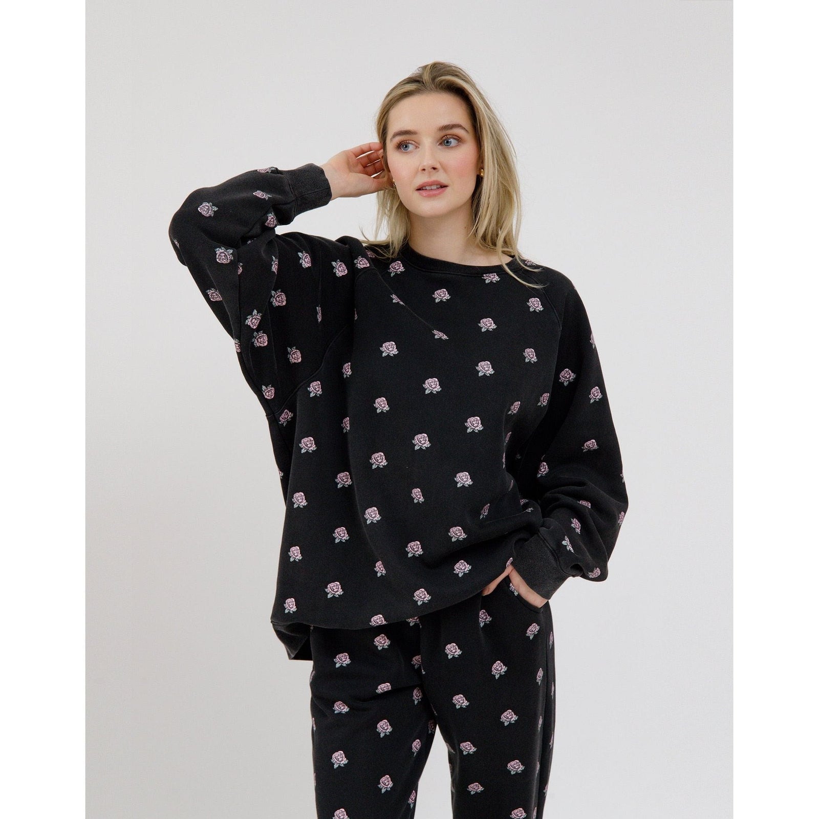 Brunette the Label Brunette the Label All Over Flower Not Your Boyfriend's Crew