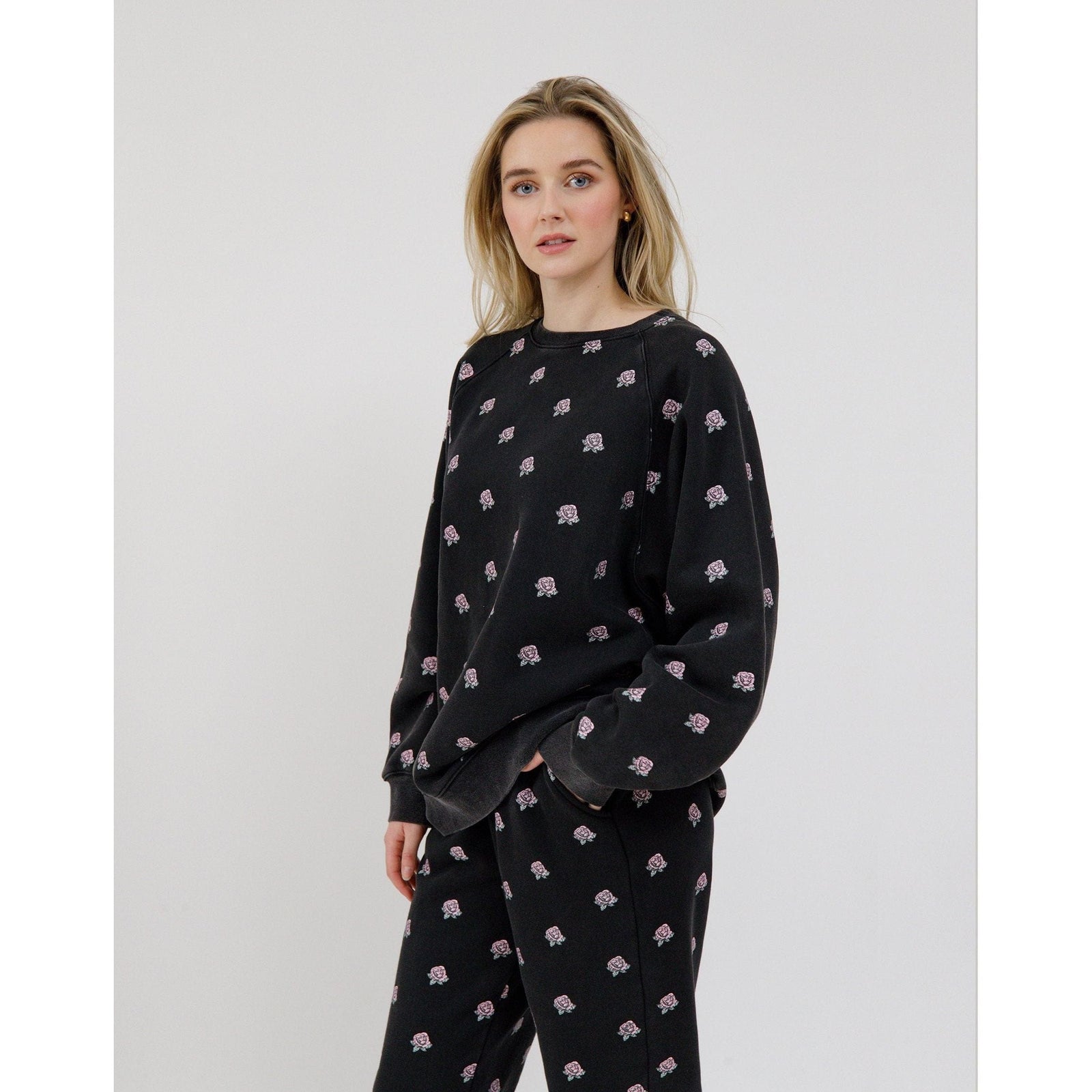 Brunette the Label Brunette the Label All Over Flower Not Your Boyfriend's Crew