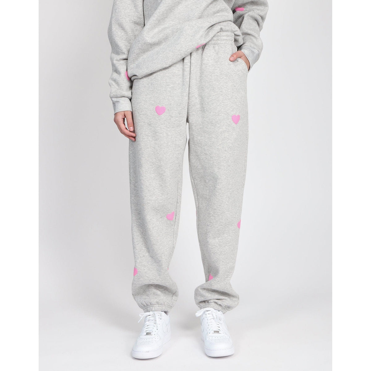 Brunette the Label Brunette the Label All Over Puff Heart Oversized Jogger