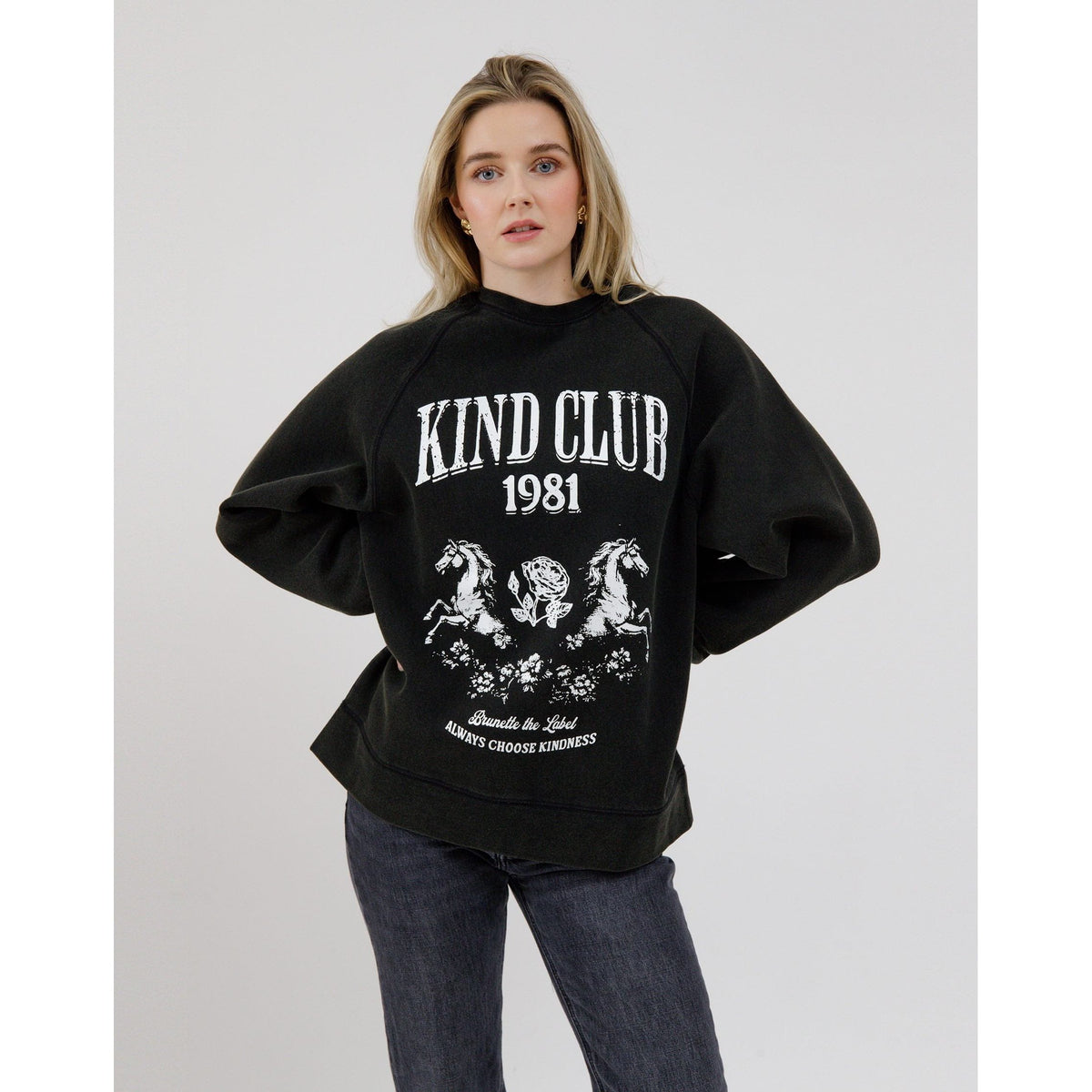 Brunette the Label Black / XS-S Brunette the Label Not Your Boyfriend Kind Club Crew