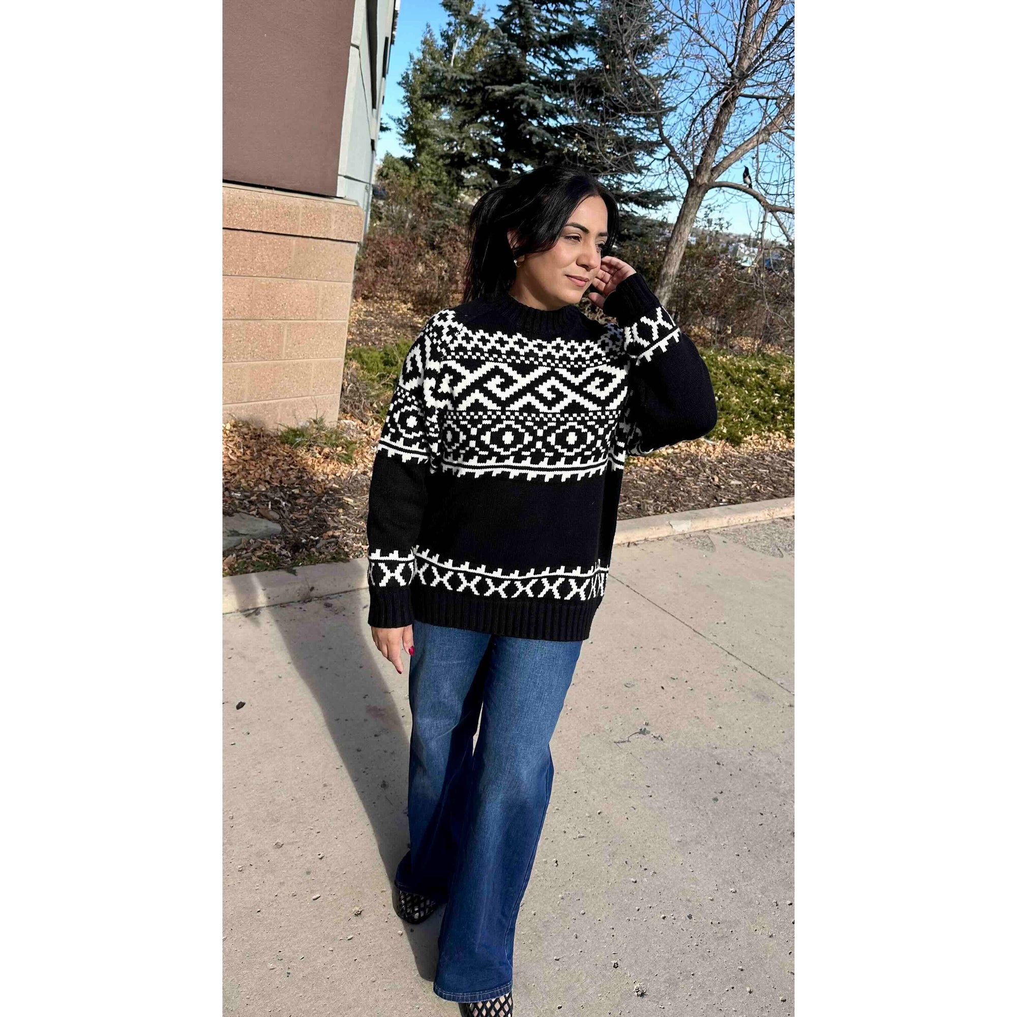 Brunette the Label Fair Isle Sweater