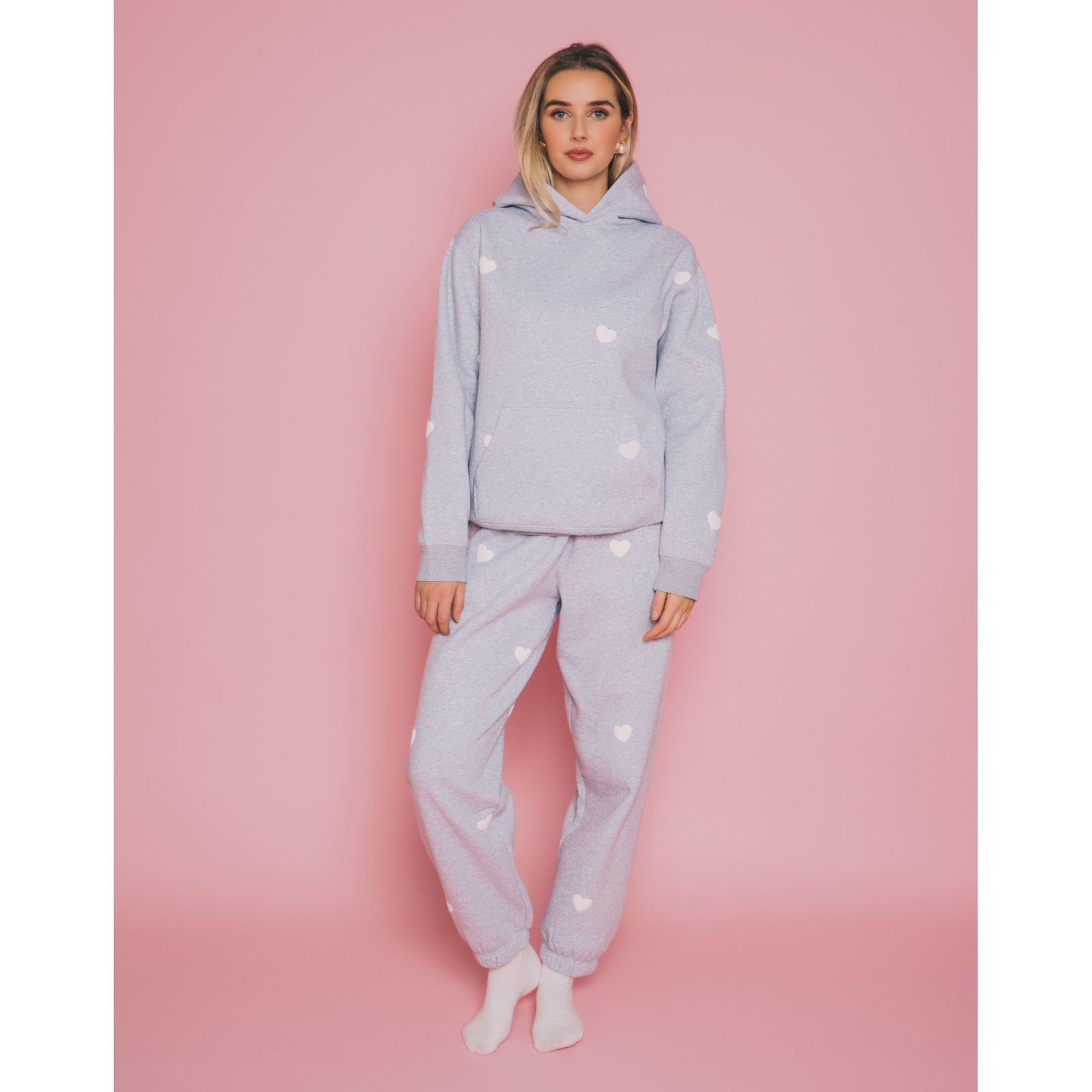 Brunette the Label All Over Heart Oversized Jogger