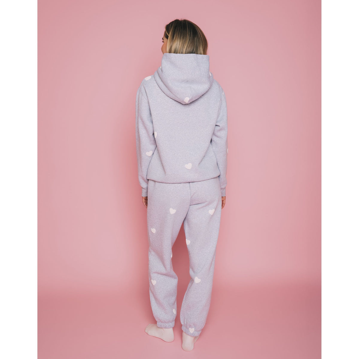 Brunette the Label All Over Heart Oversized Jogger