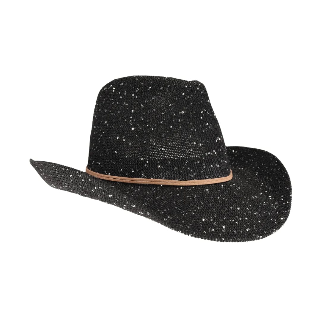 CC Beanies Black CC Beanie Glitter Cowboy Hat