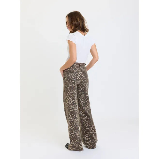 Daze Far Out High Rise Wide Leg in Cool Cat