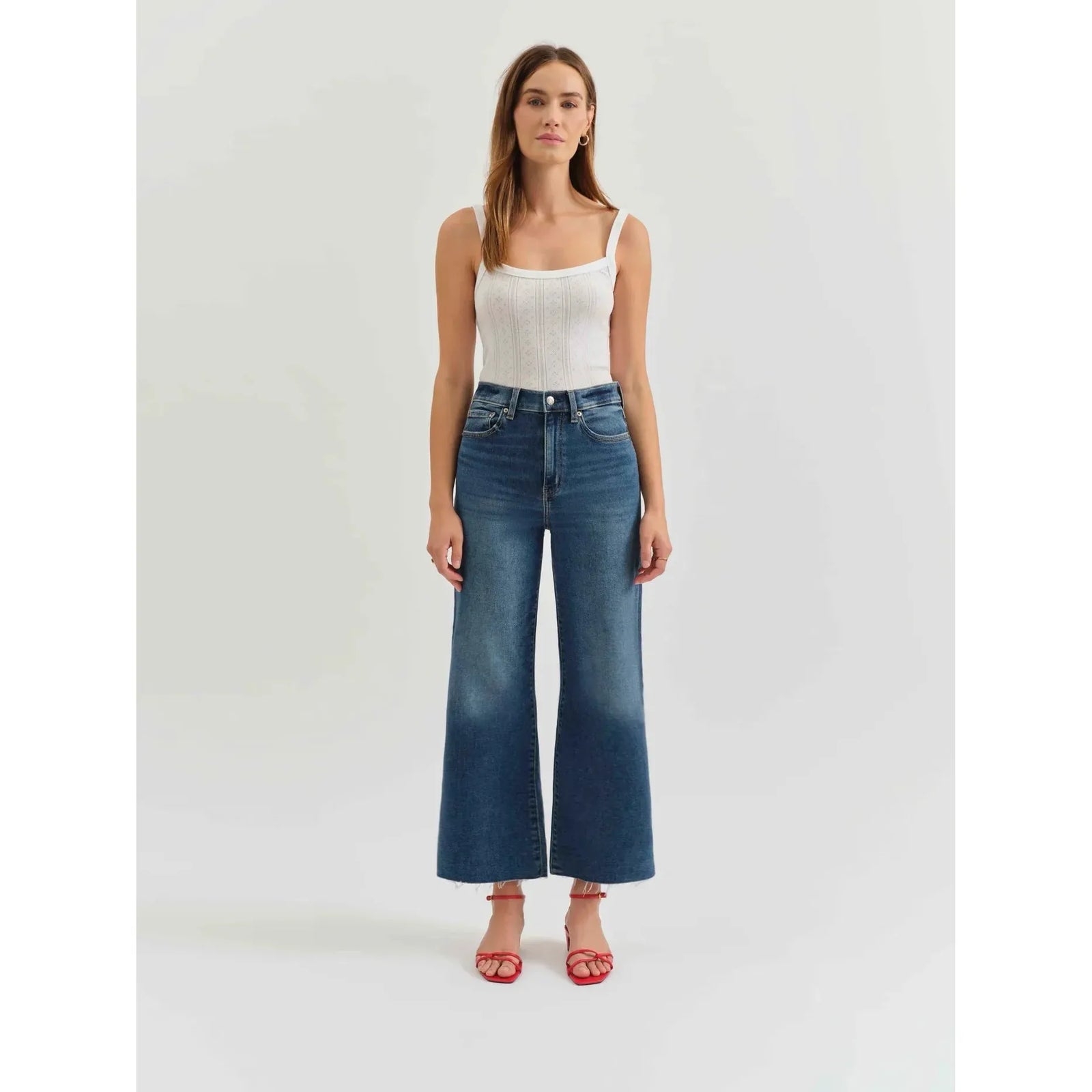 Daze Pleaser High Rise Wide Leg Ankle in Uptown