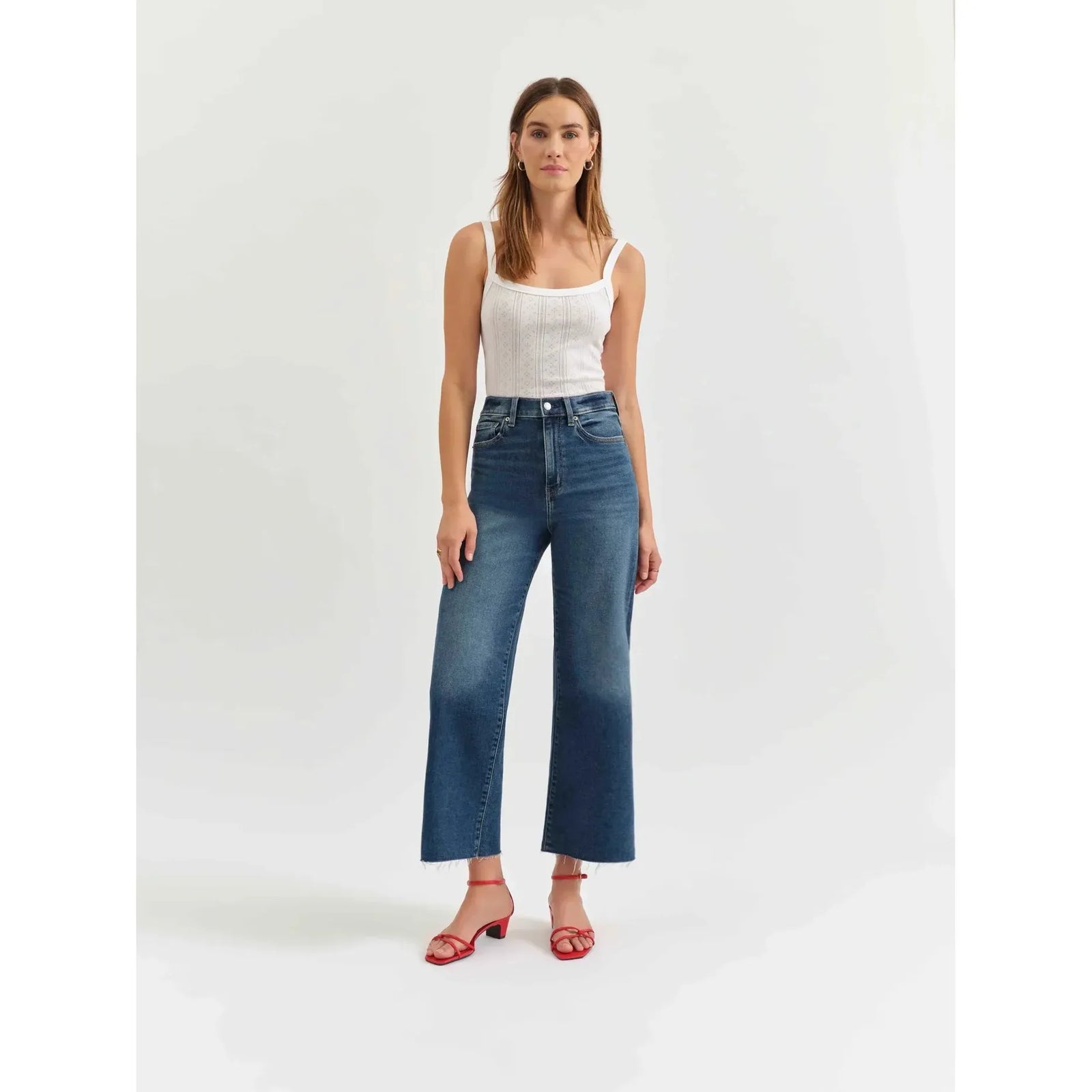 Daze Pleaser High Rise Wide Leg Ankle in Uptown