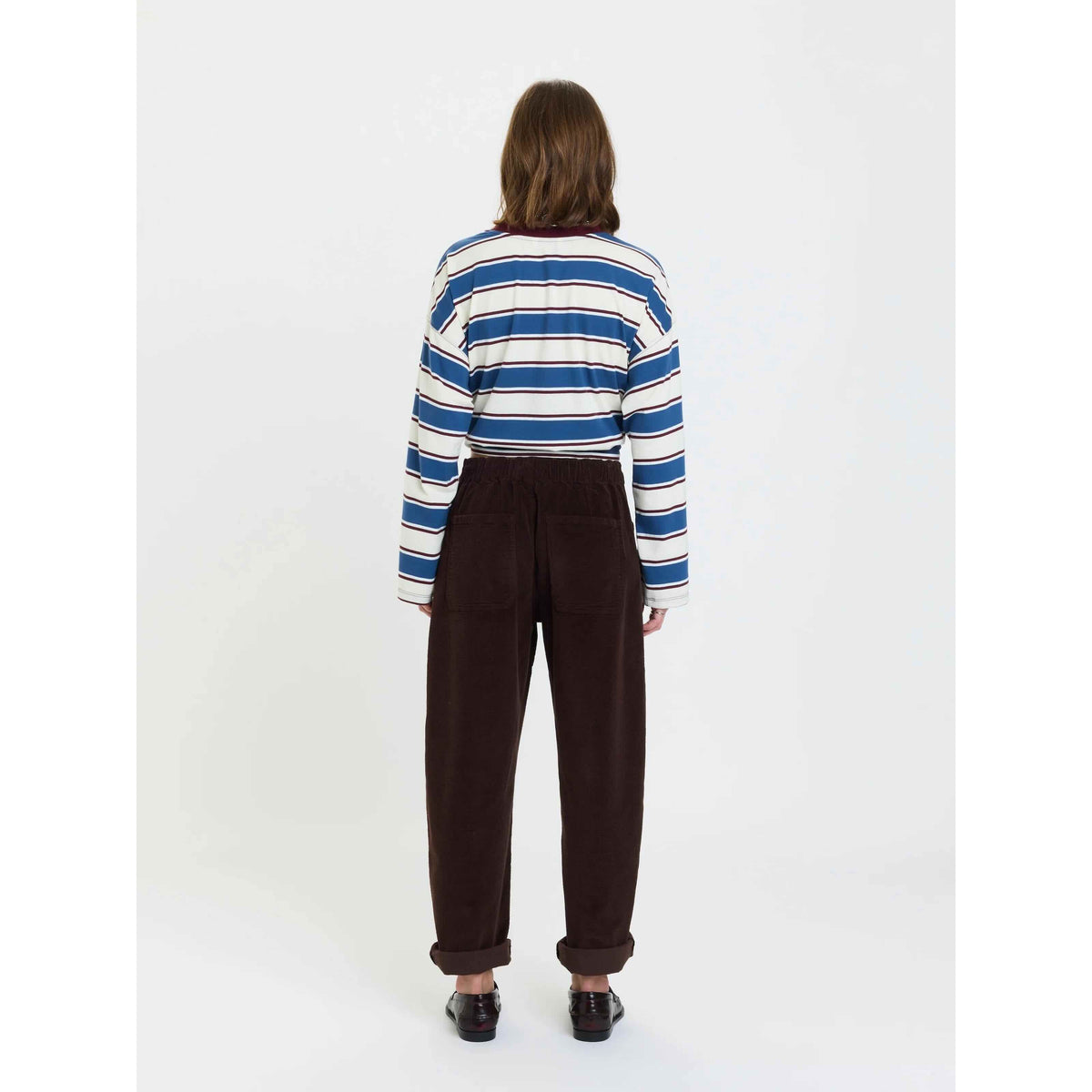 Daze Villa Drawstring Barrel Pant in Chocolate