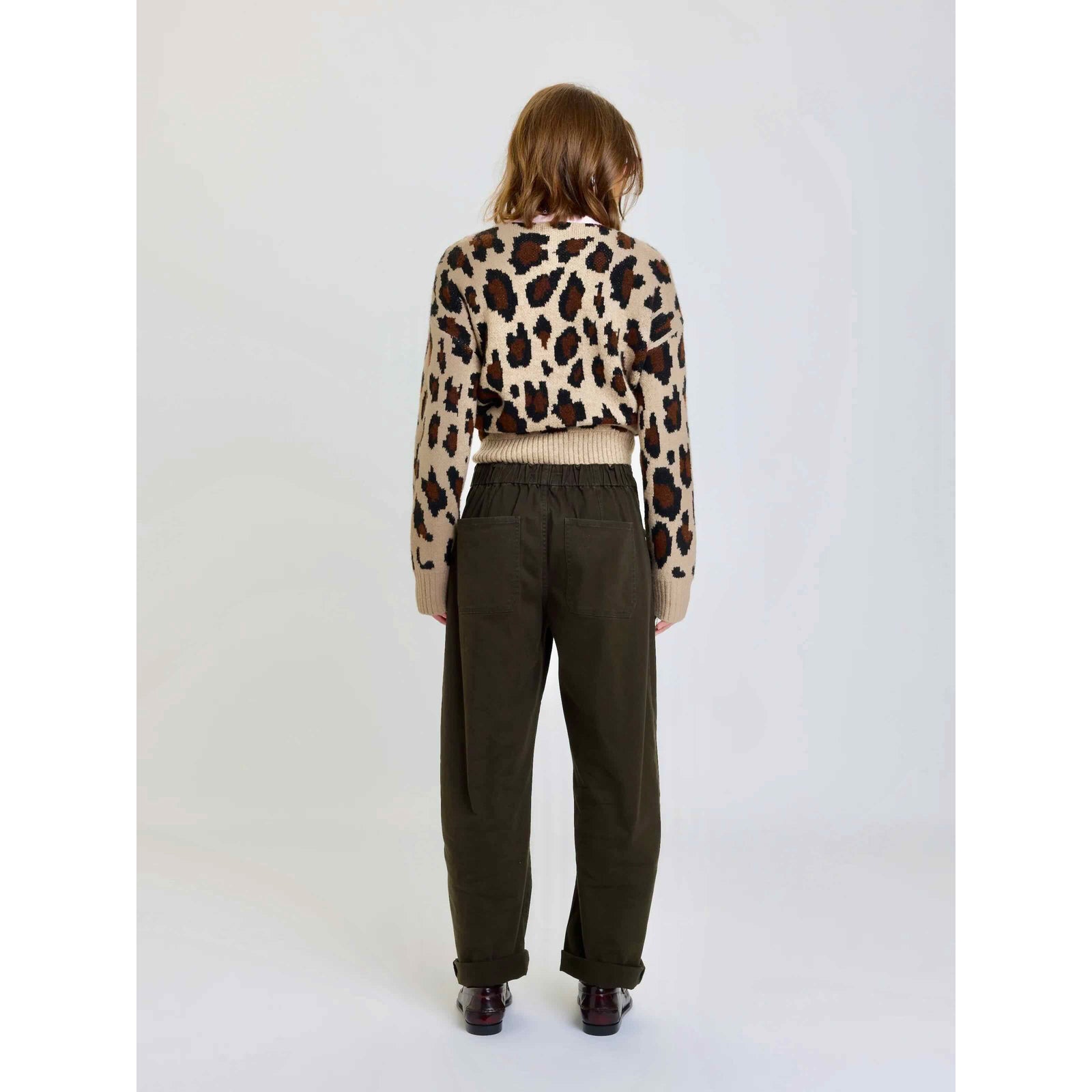 Daze Villa Drawstring Barrel Pant in Fern
