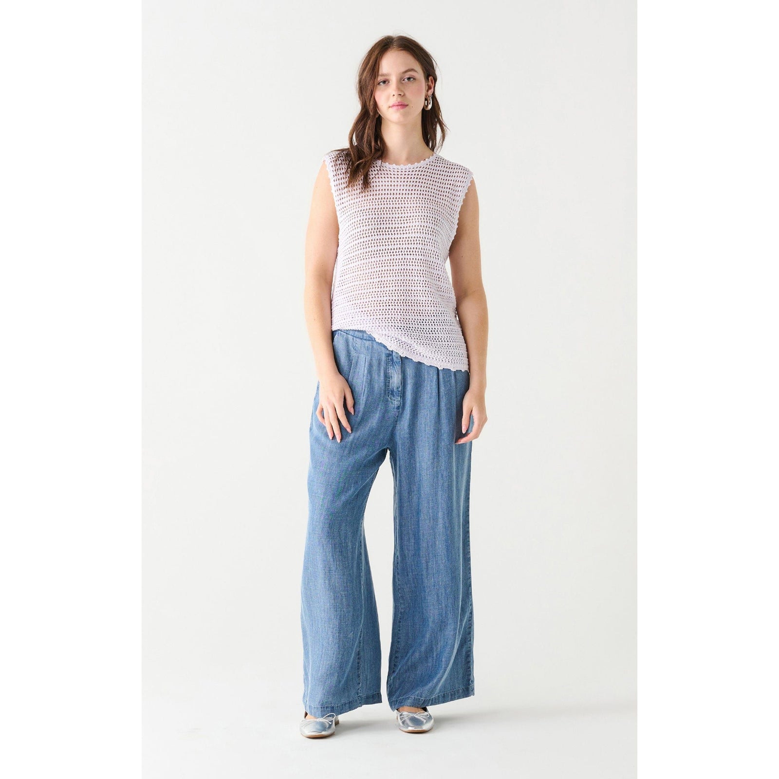 Dex Dex Black Tape Crochet Tank