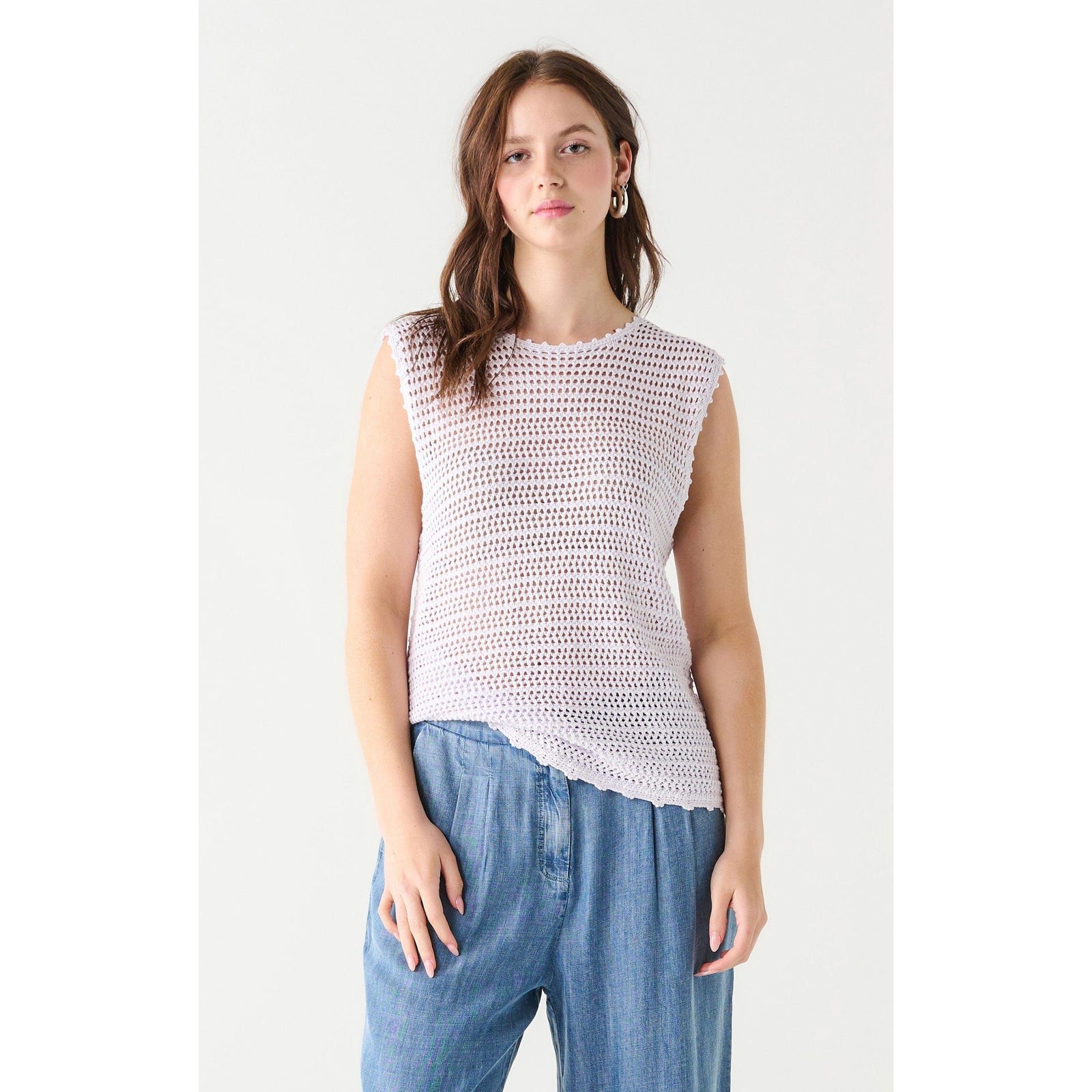 Dex Soft Lavender / XS Dex Black Tape Crochet Tank