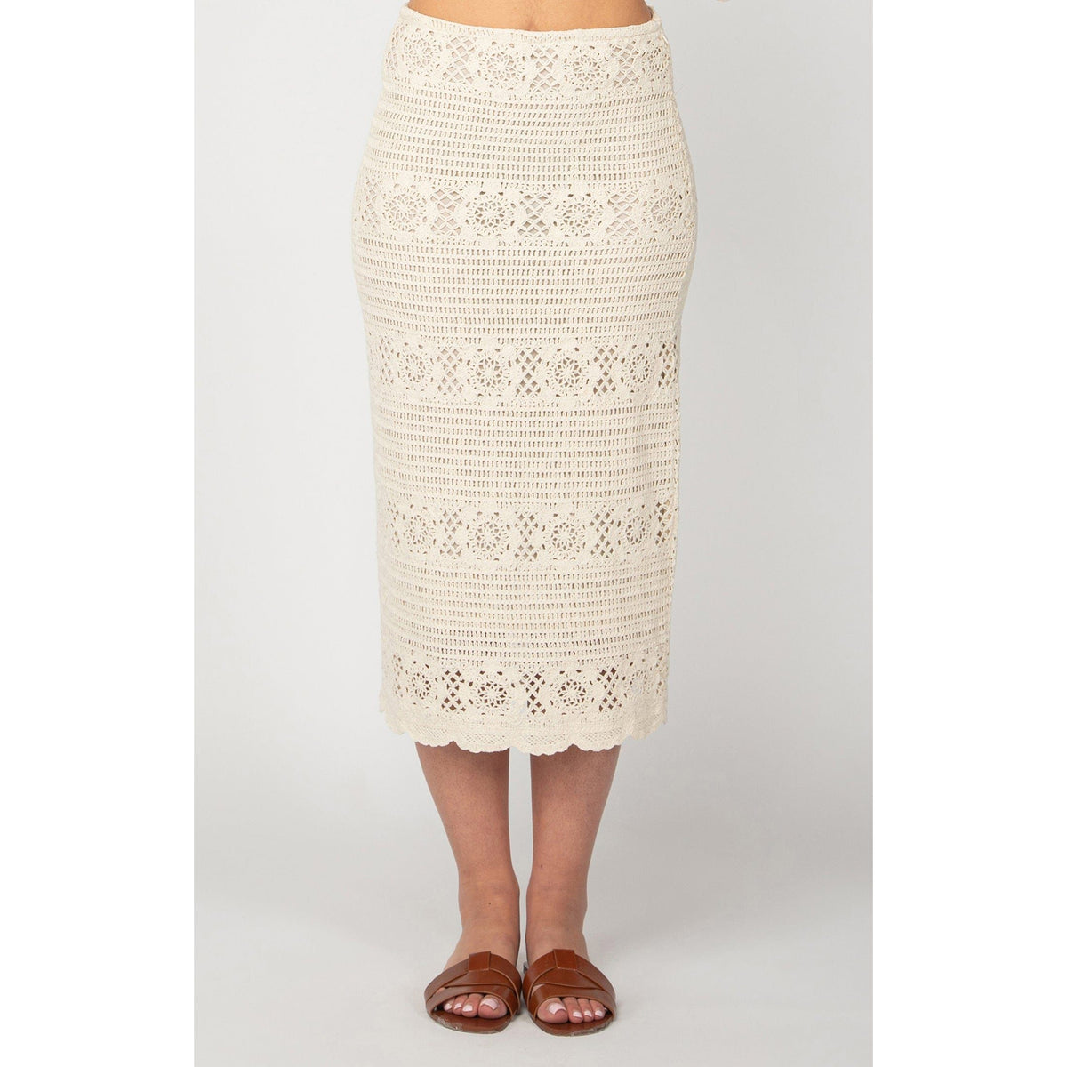 Dex Dex Crochet Midi Skirt