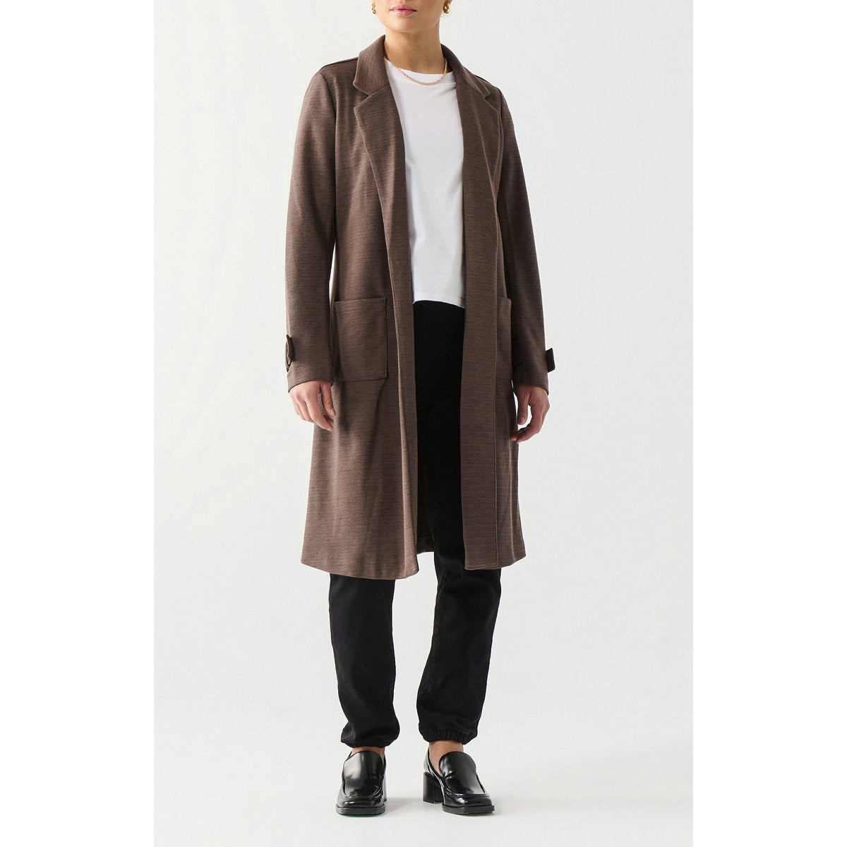 Dex Deep Brown Heather / XS Dex Long Blazer Cardigan