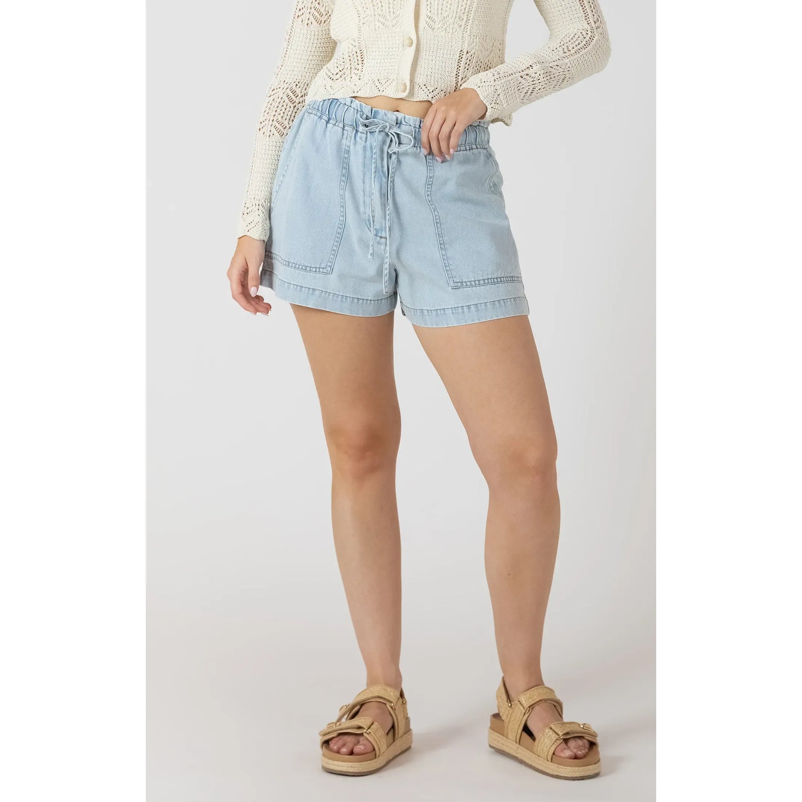 Dex Drawstring Denim Shorts