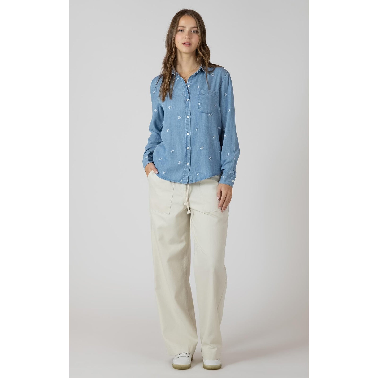 Dex Embroidered Button Front Shirt