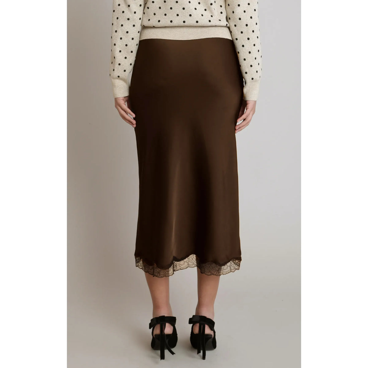 Dex Satin Lace Skirt