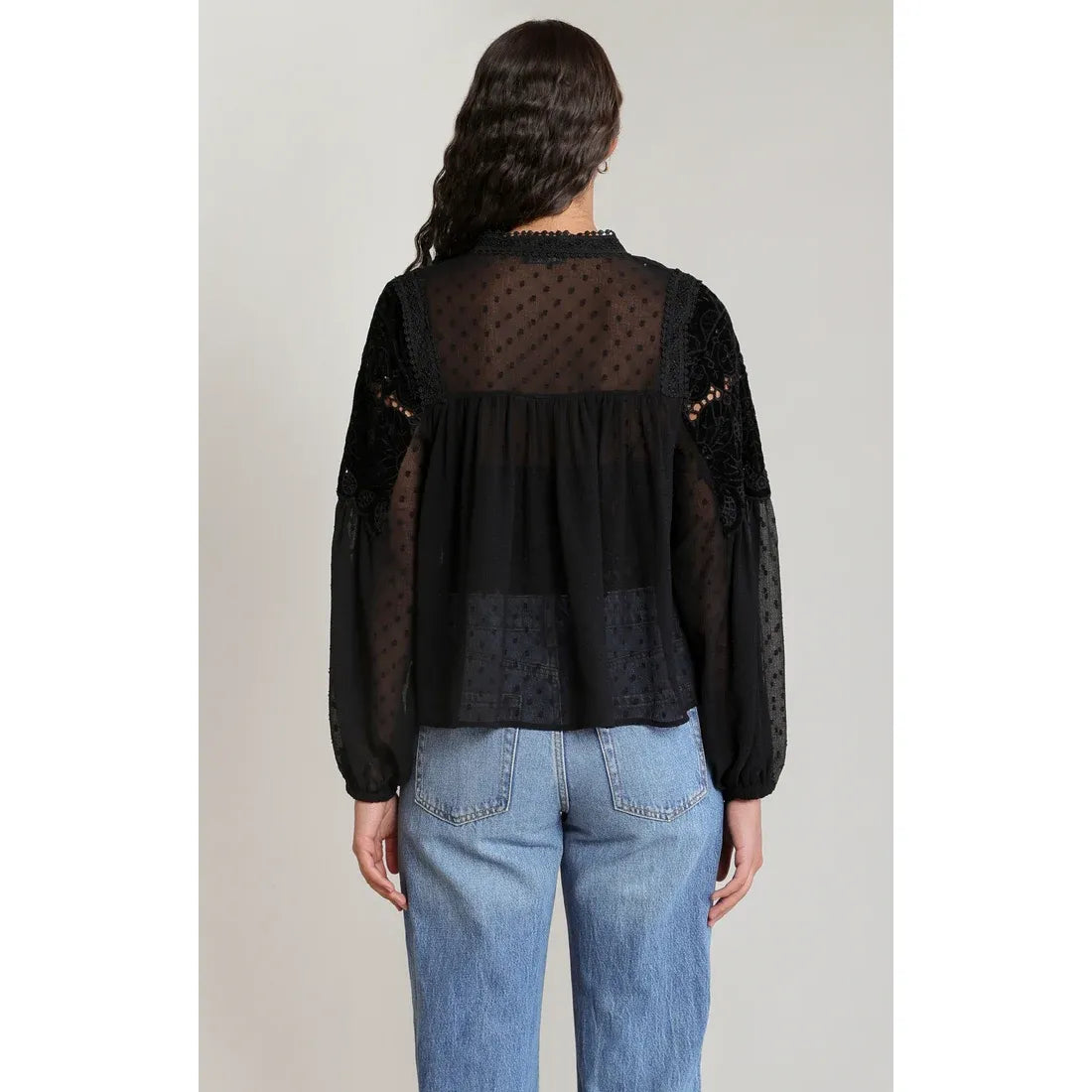Dex Sheer Lace Blouse