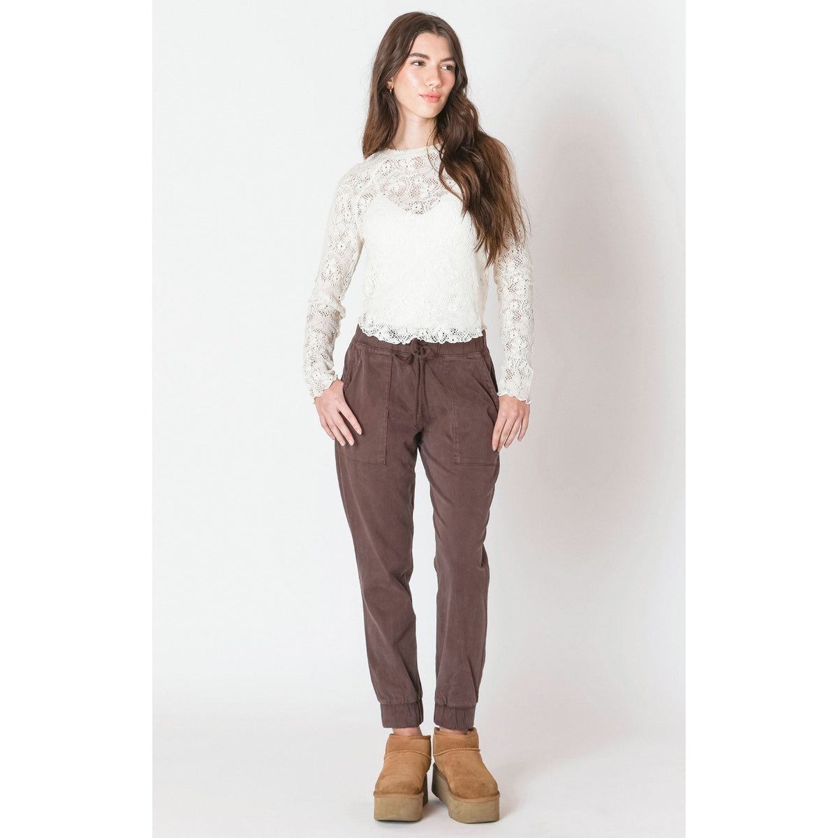 Relax in style with the Dex Soft Toch Jogger featuring a comfy drawstring waist and handy patch pockets.