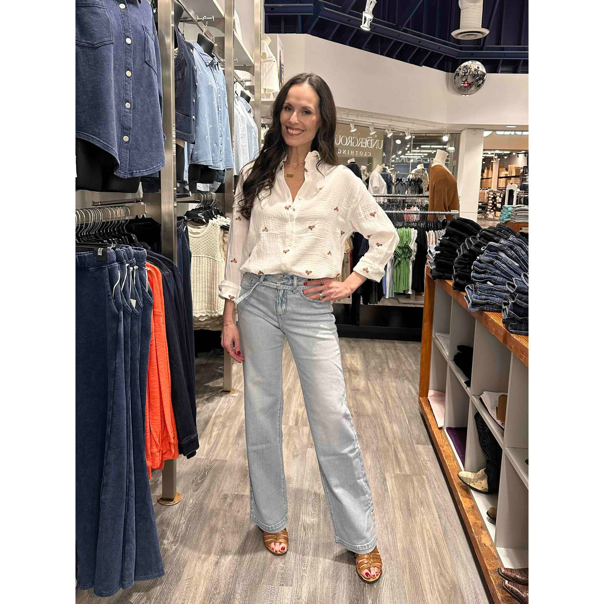 Dex Textured Floral Blouse