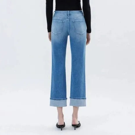 Flying Monkey Instinctively High Rise Crop Straight Leg Denim