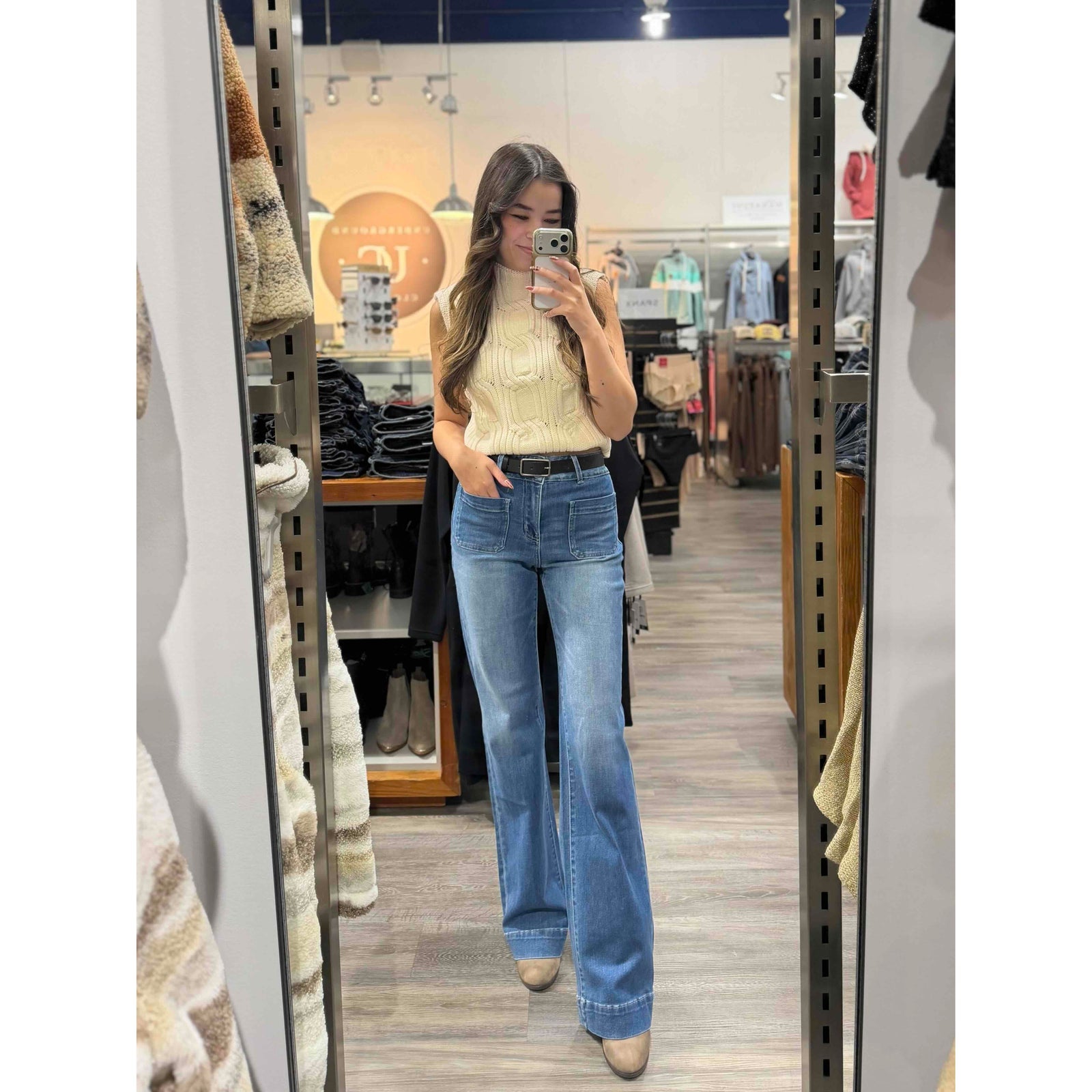 Flying Monkey Medium 90's Super High Rise Flare Jeans