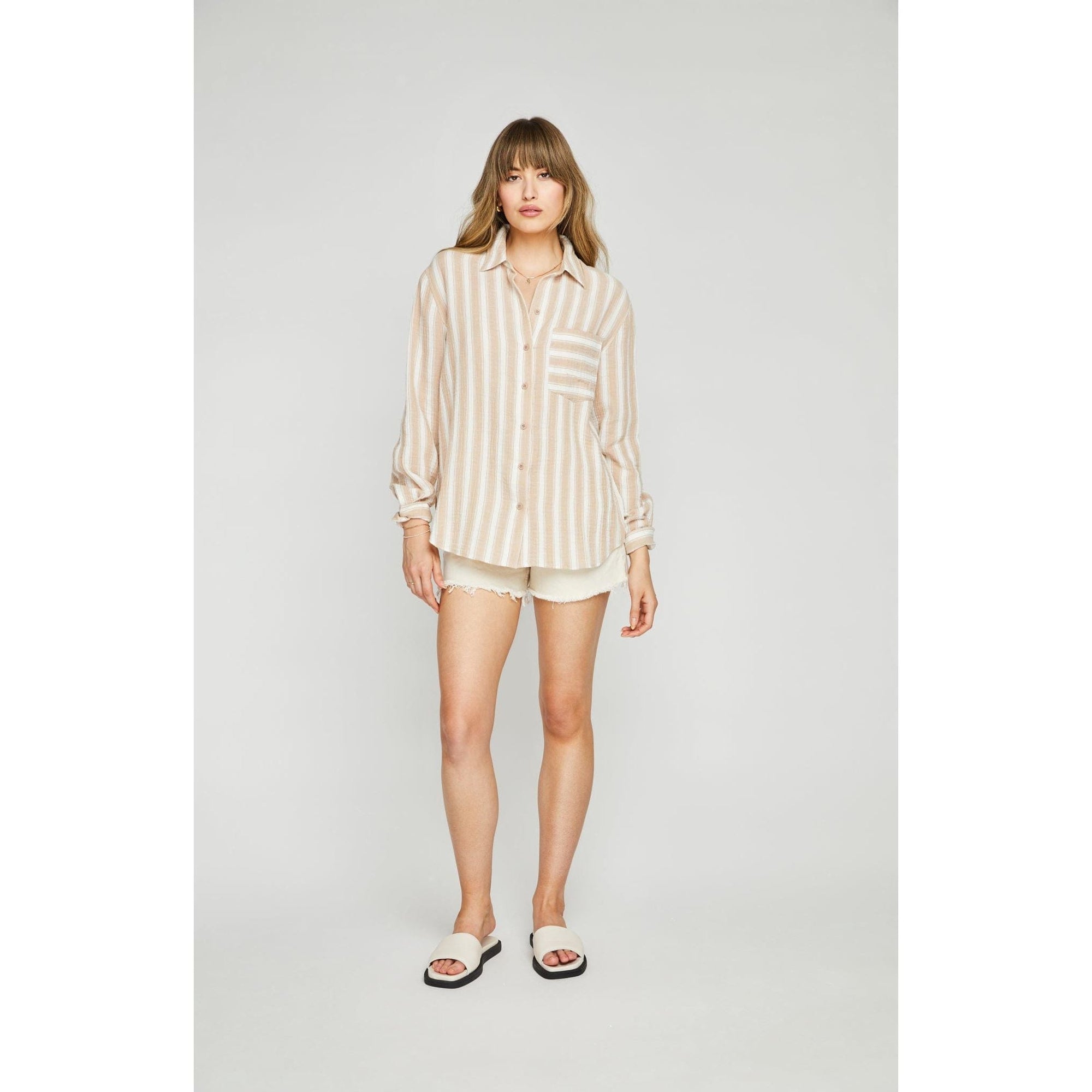 Gentle Fawn Sand Stripe / XS Gentle Fawn Sonia Buttonup Top
