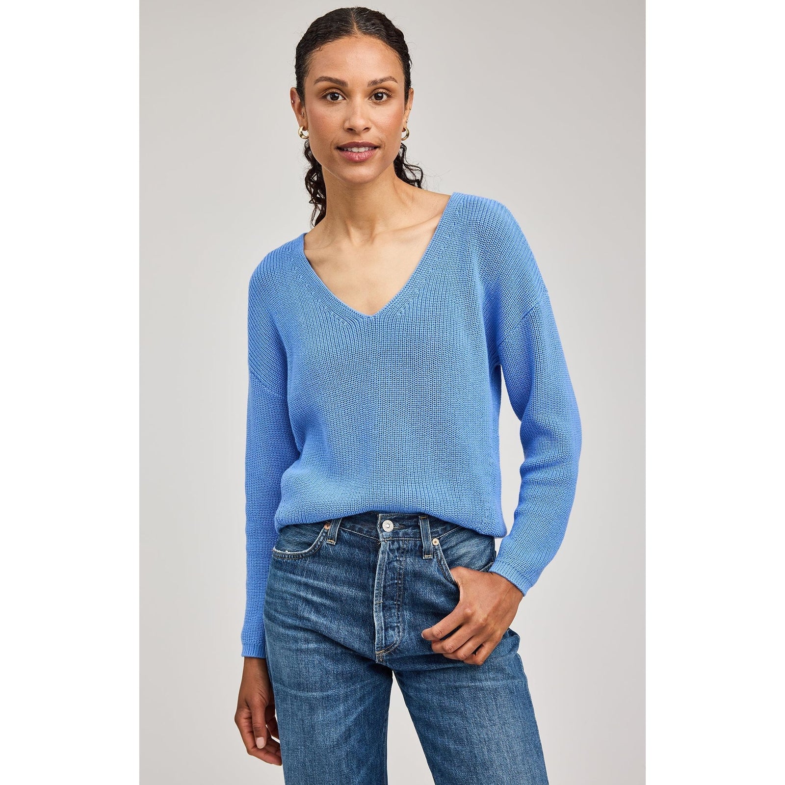 Gentle Fawn Tucker Pullover: cream knit with red stripes, relaxed fit sweater by Gentle Fawn.