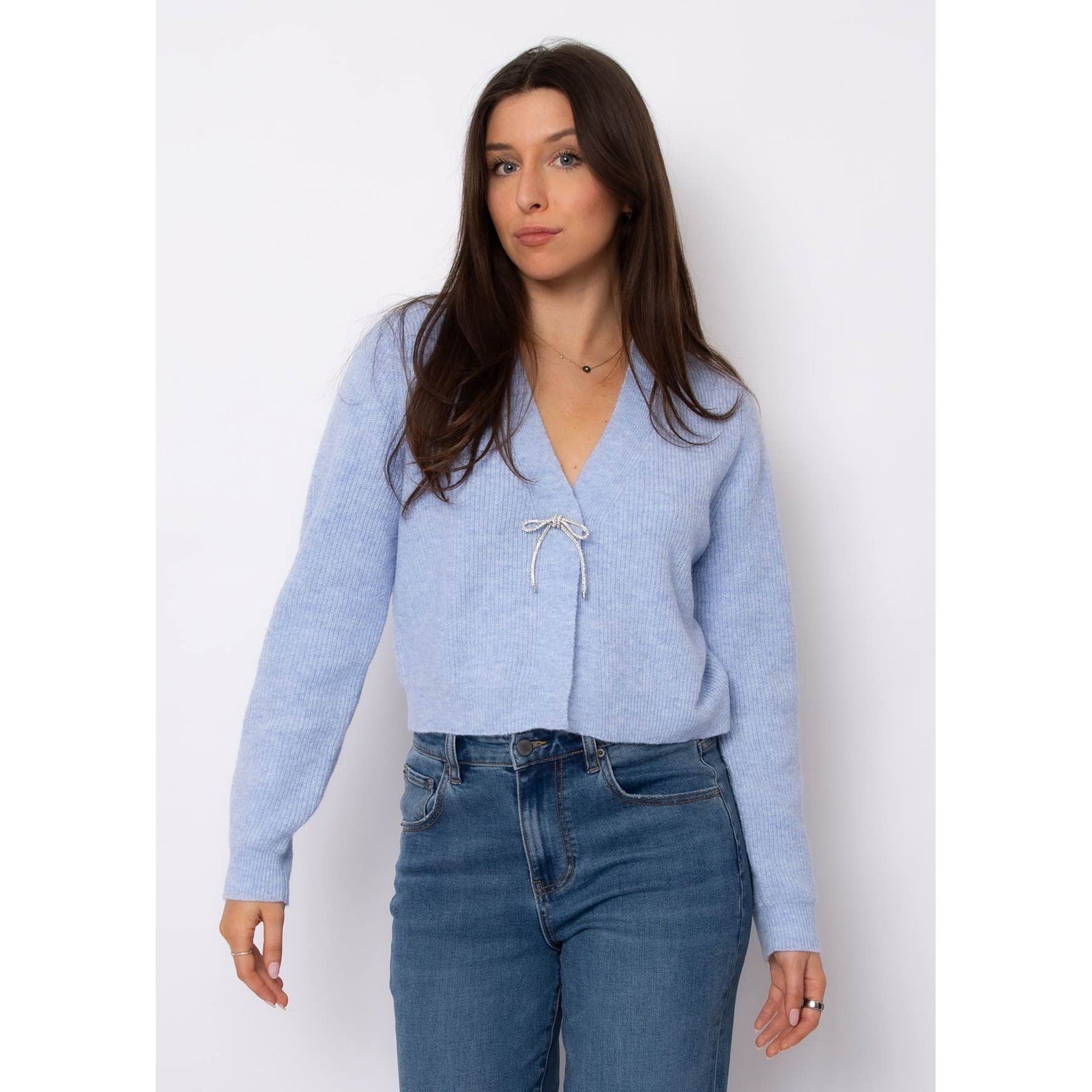 Ghaida V-Neck Crop Cardigan