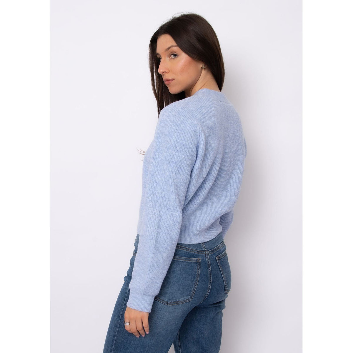 Ghaida V-Neck Crop Cardigan