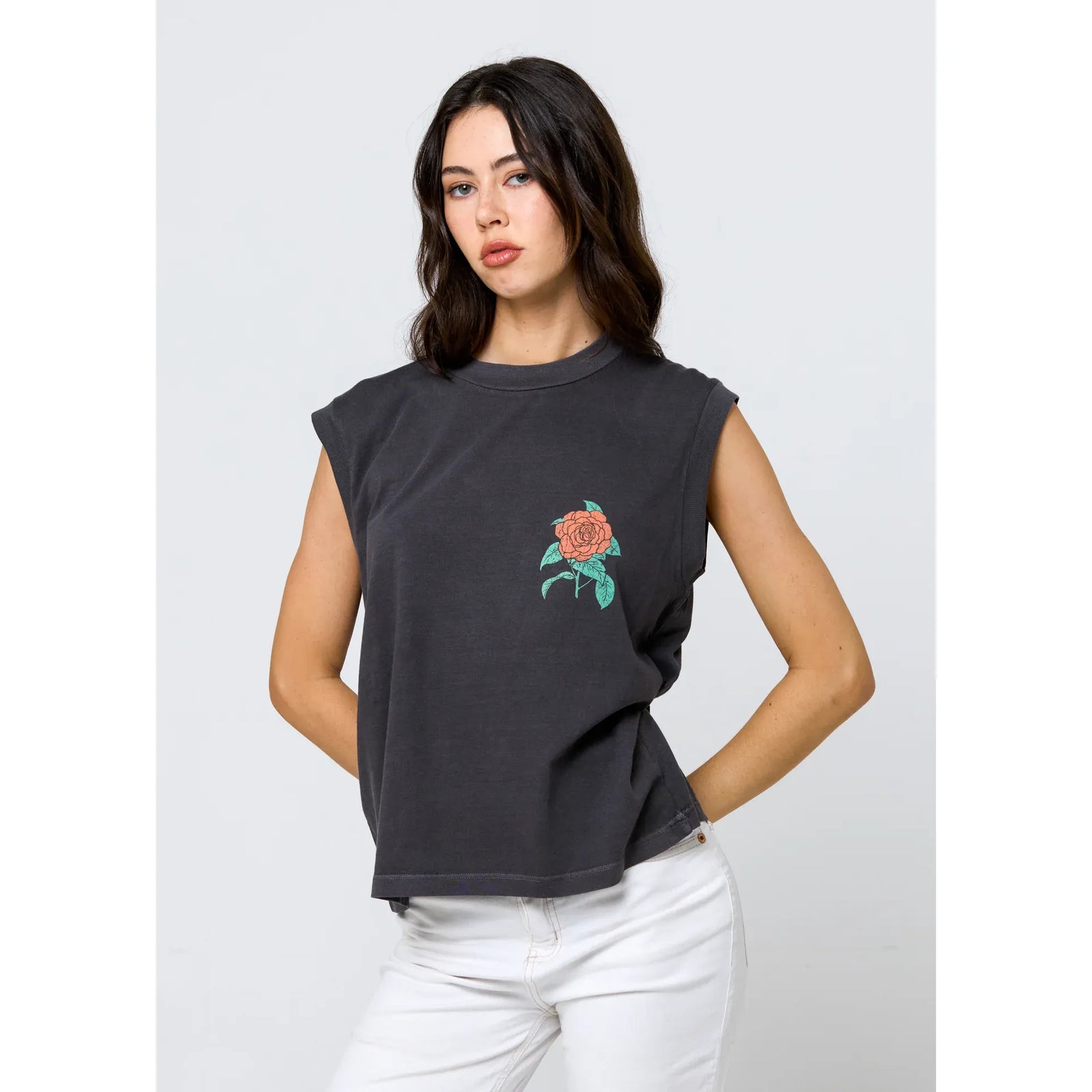 Girl Dangerous Always in Bloom Moto Tee