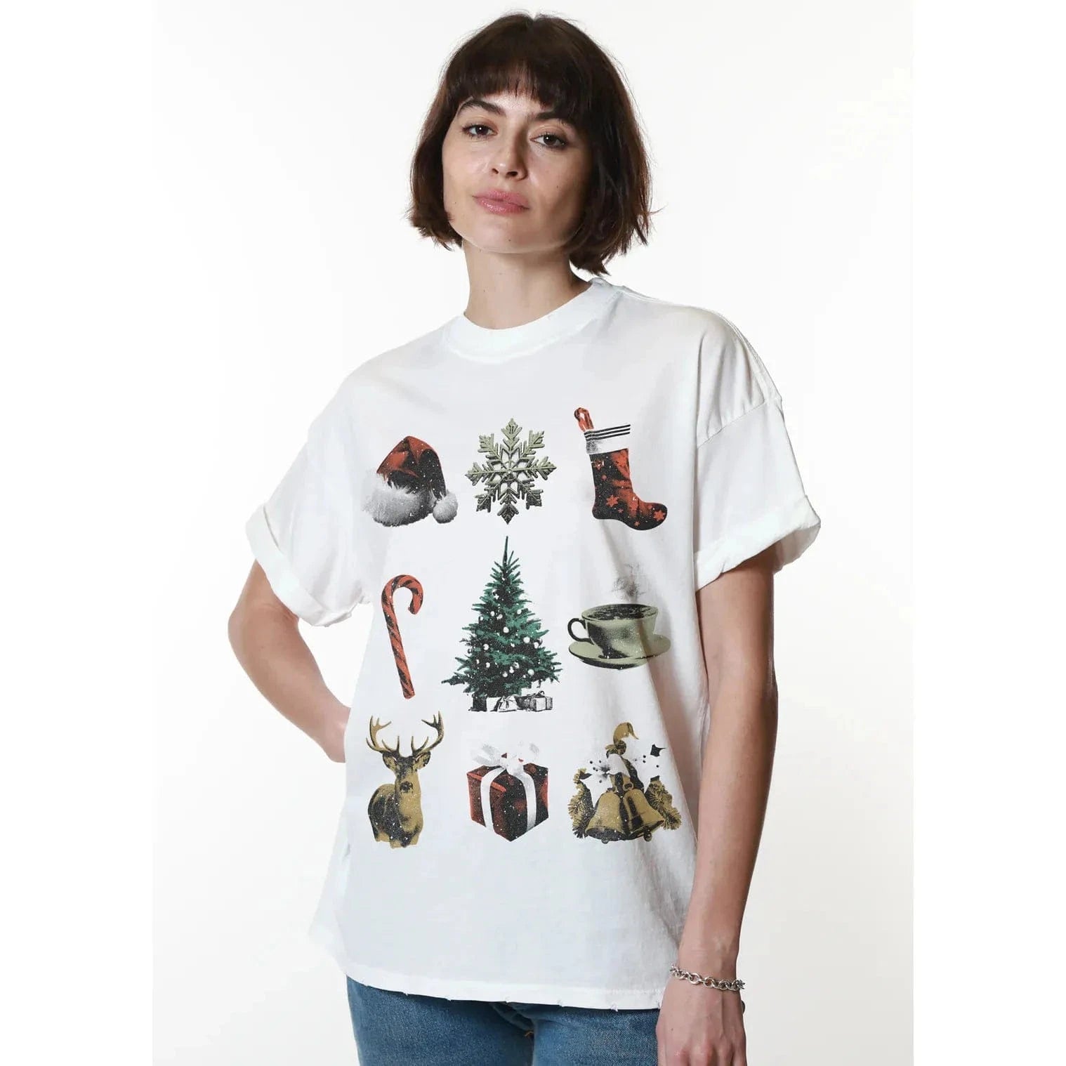 Girl Dangerous White / XS Girl Dangerous Holiday Boyfriend Tee