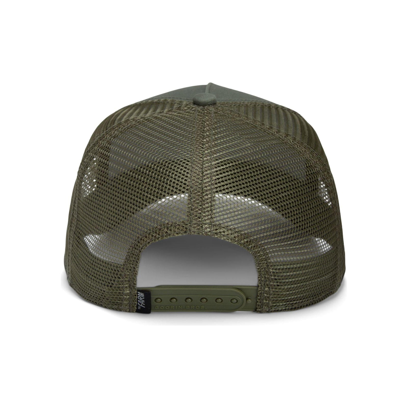 Goorin Gone Fishin' Trucker Hat showcases a bold green design with a durable mesh back for ultimate comfort.