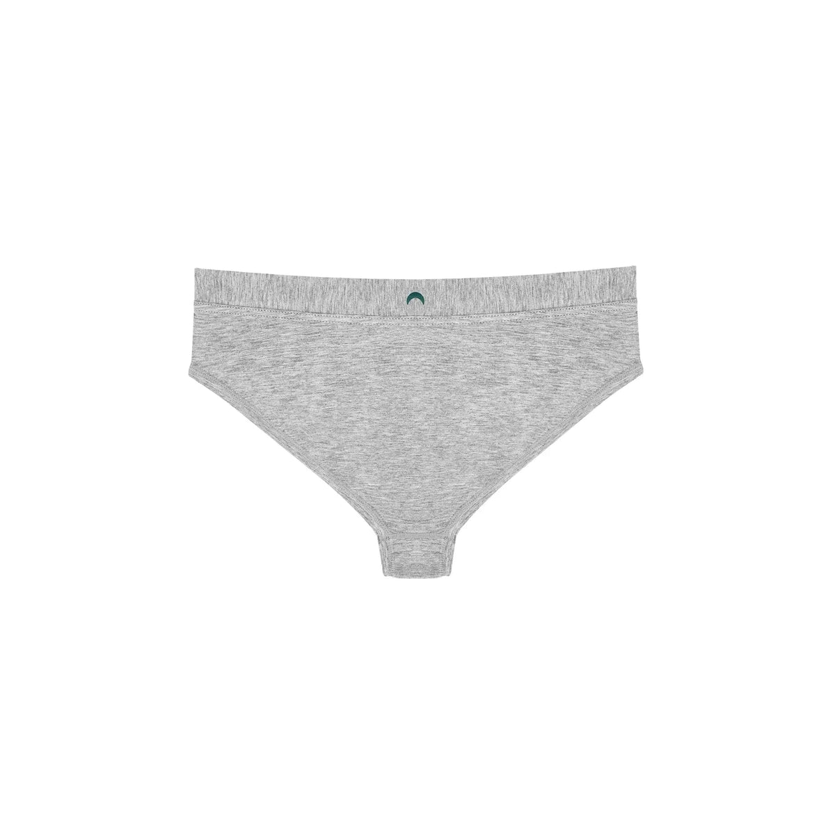 HuHa Cheeky Mineral Undies in heather grey, mid-rise stay-put underwear offering flattering half-coverage.