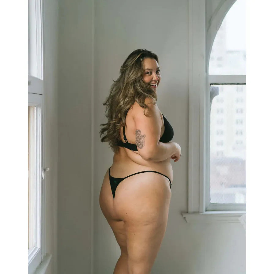 Huha String Thong Mineral Undies by Huha — seam-free gusset with zinc oxide for fuller coverage and greater support