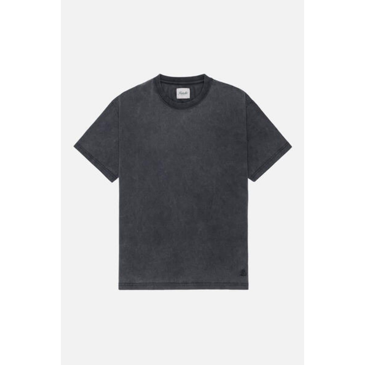 Kuwalla Heavyweight Boss Tee in black, oversized with vintage wash from Kuwalla.