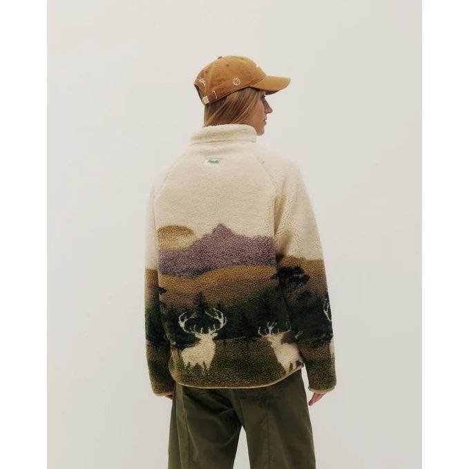 Kuwalla Printed Sherpa Jacket  Elk Wild Life