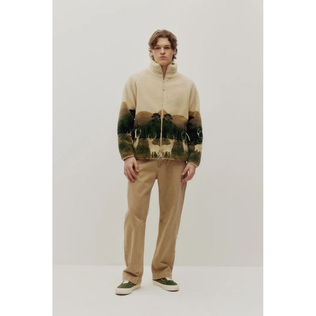 Kuwalla Printed Sherpa Jacket  Elk Wild Life