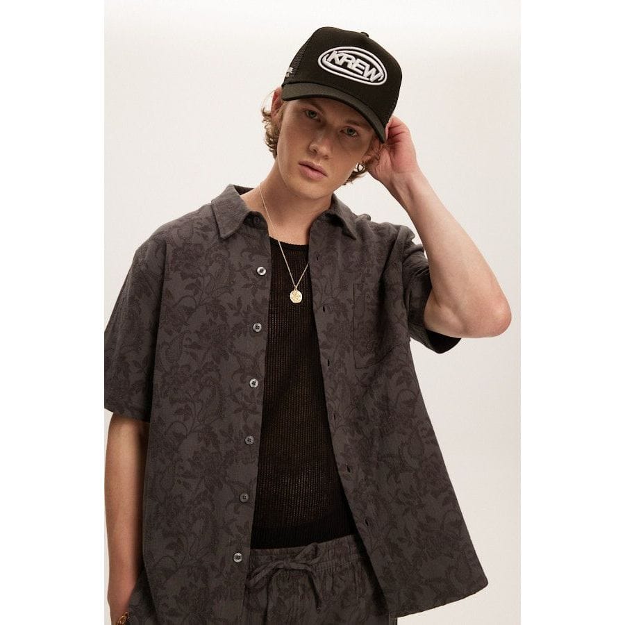 Kuwalla | Tee Charcoal / S Kuwalla Jacquard Linen SS Shirt