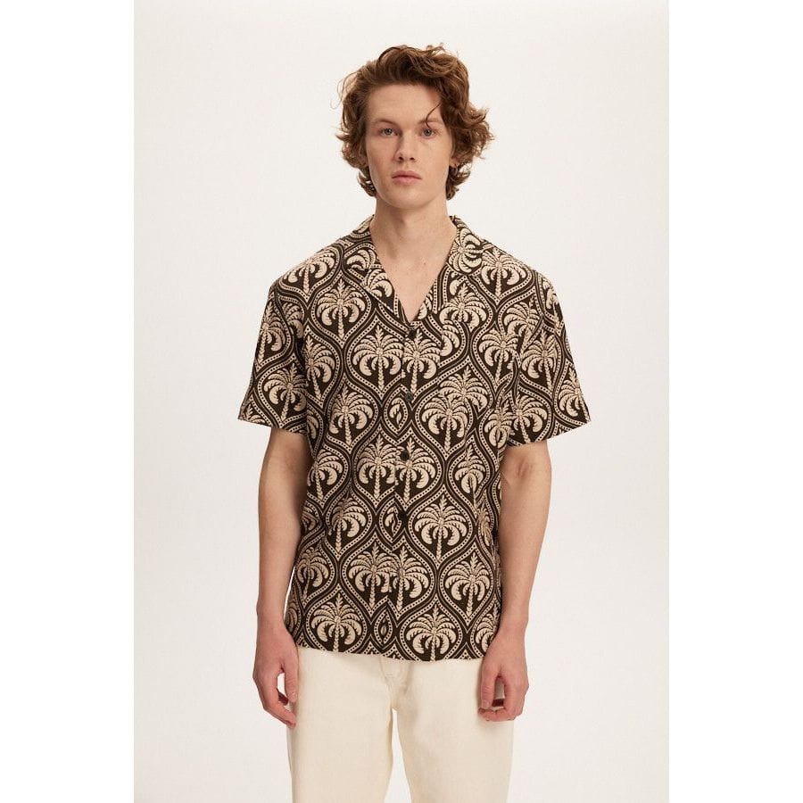 Kuwalla | Tee Damask Palm / S Kuwalla Linen Yacht Shirt
