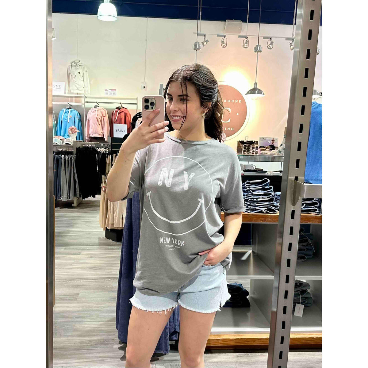 Laundry Room NY Smiley Oversized Tee