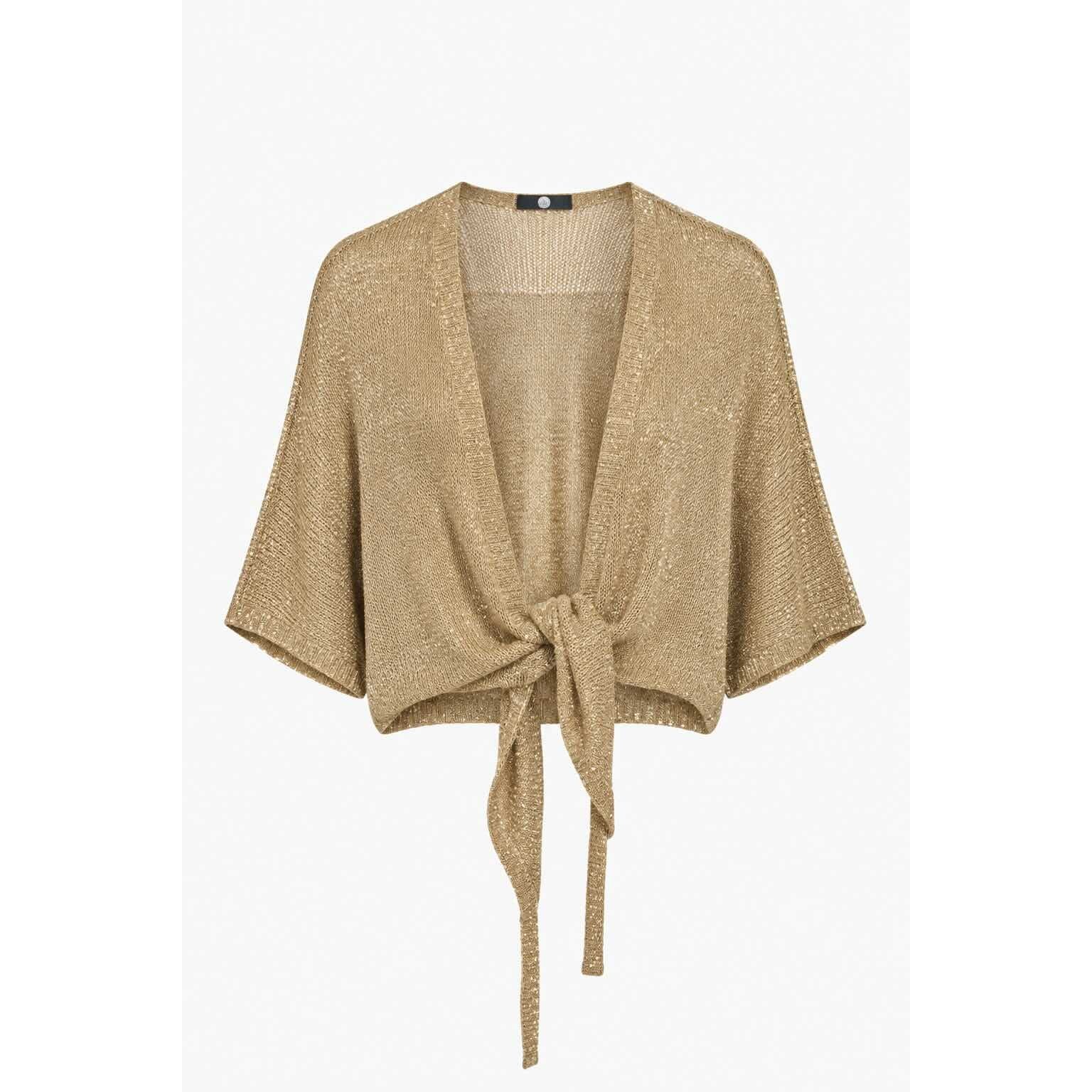 M Made in Italy Shimmer Wrap Cardigan