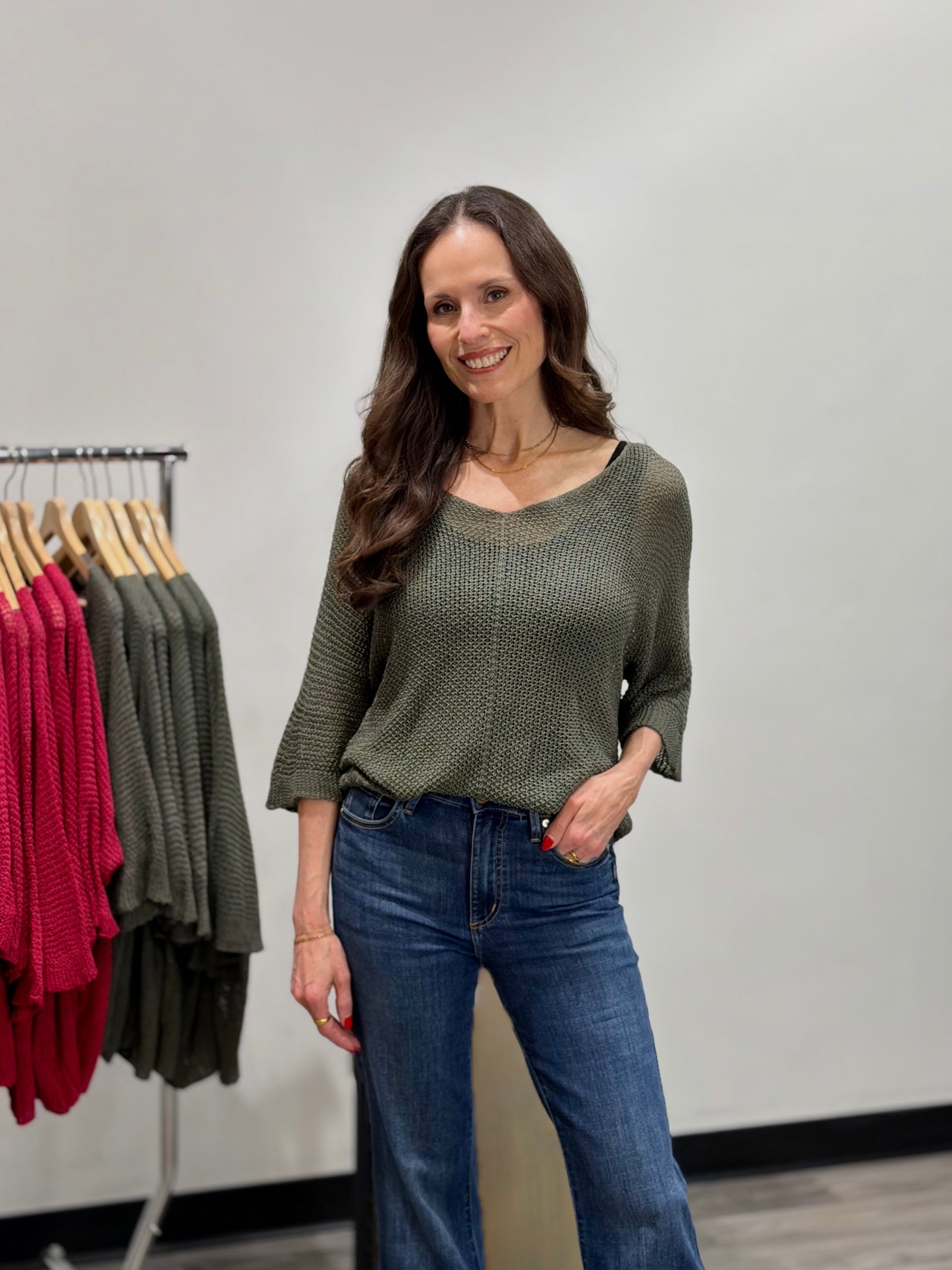 M Made in Italy V Neck Sweater