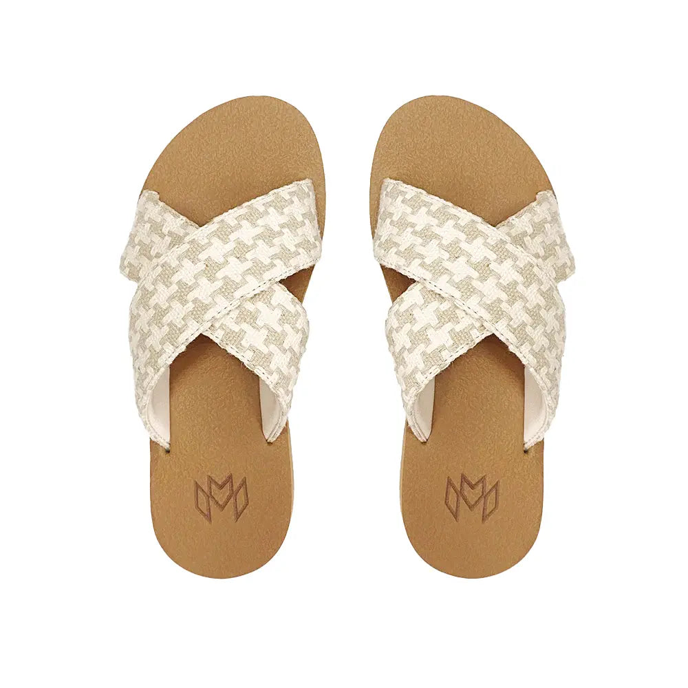 Stylish Malvados Ellie Cross sandals with padded straps and memory foam for ultimate comfort and support.