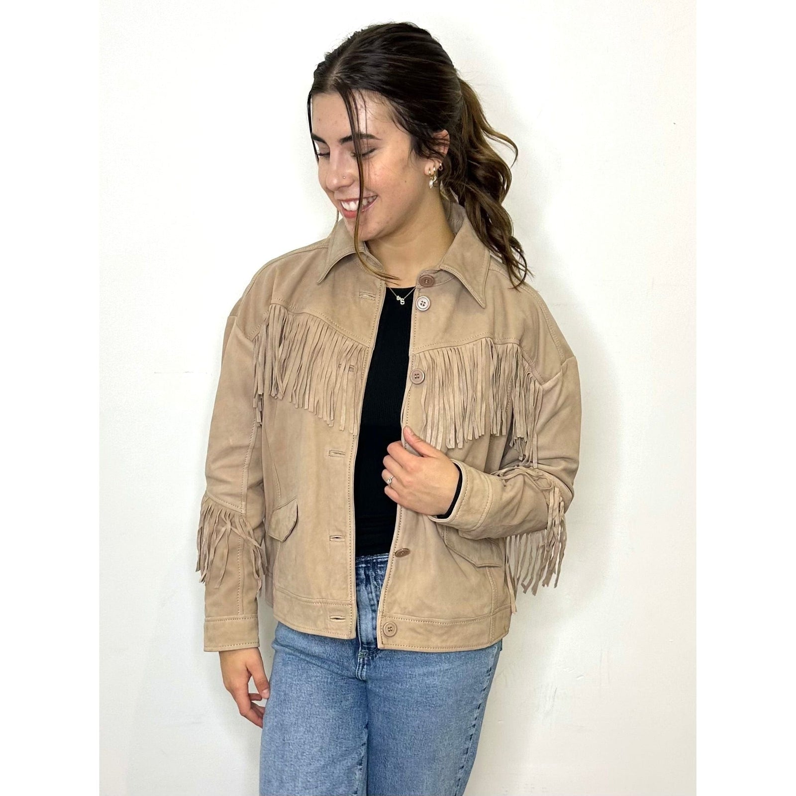 Mauritius Cream / 5-6 Mauritius Diny Leather Jacket