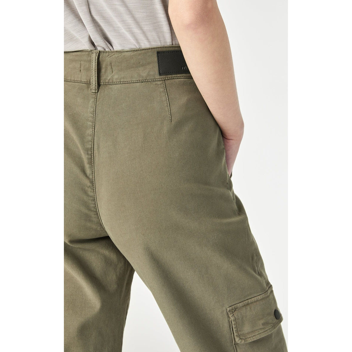 Mavi Elsie Cargo Pant Capers in Luxe Twill