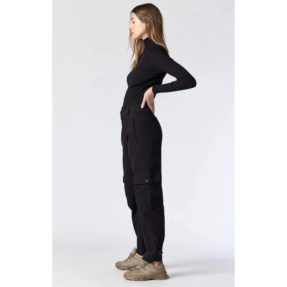 Style Black Cargo Pants Women  Wear Black Cargo Pants - Black