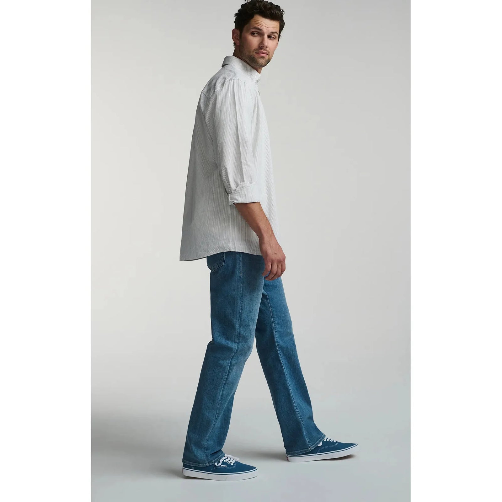 Mavi Long Sleeve Button Up Shirt features subtle stripes, perfect for a polished, versatile look with effortless style.