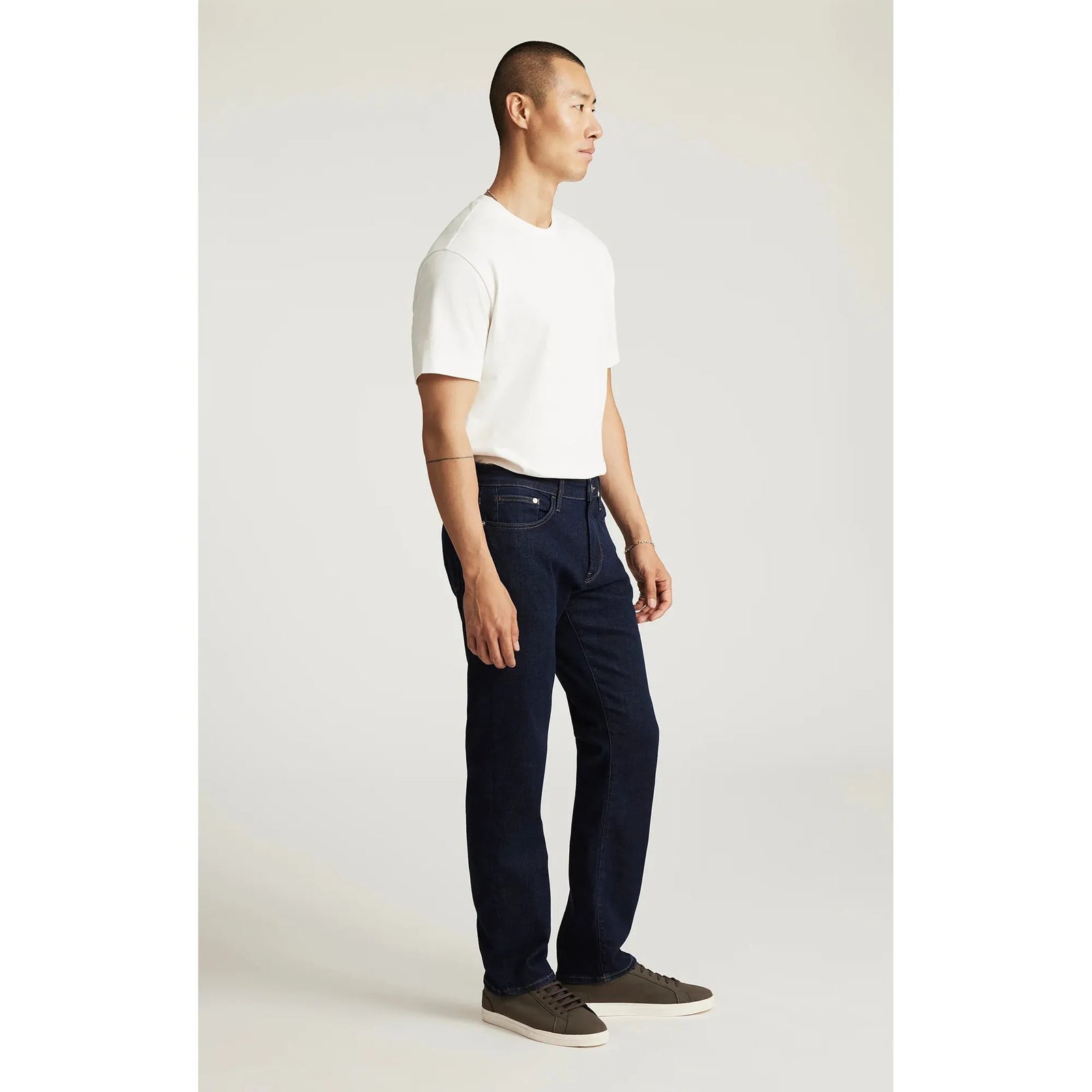Mavi Zach Rinse Feather Blue Denim – bold midnight rinse straight-leg jeans by Mavi at our store.
