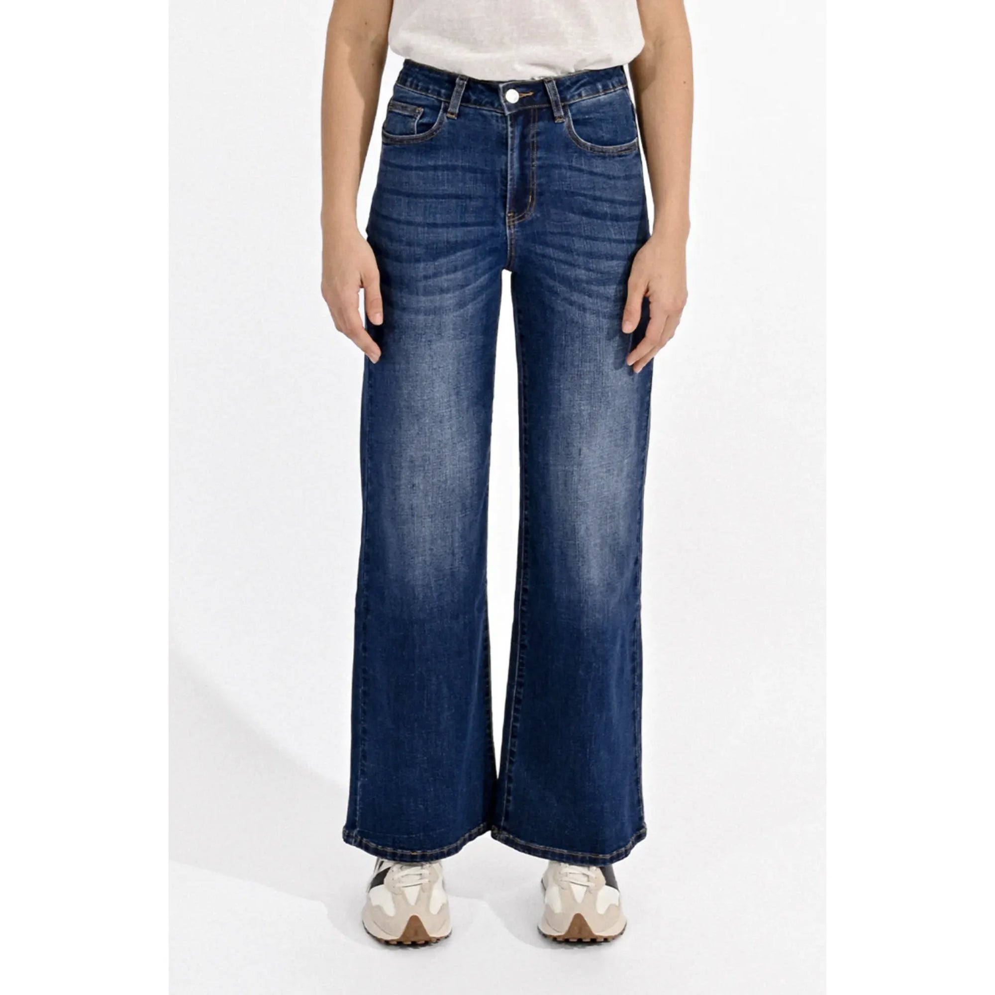 Molly Bracken Jamie Wide Leg Brut Denim Pant