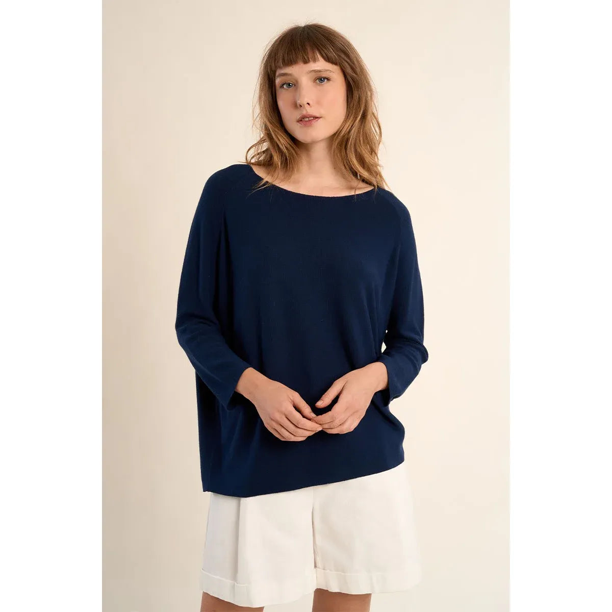Molly Bracken Boat Neck Long Sleeve Sweater